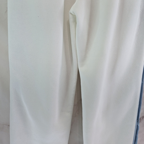 Yellow The Label Sweatpants Womens Large Tearaway White Blue Button Yllw Pants - Picture 9 of 16